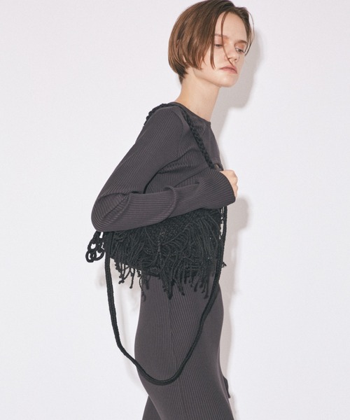 beautiful people（ビューティフルピープル）の「over engineeringjute shoulder bag（ショルダーバッグ・レディース・ブラック・FREE）」の4枚目の写真