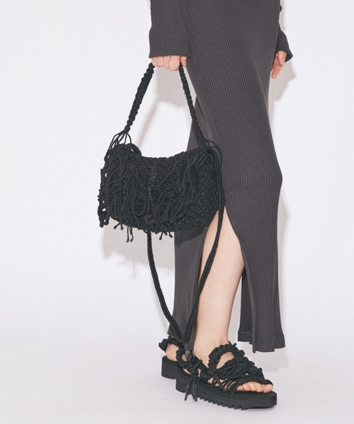 beautiful people（ビューティフルピープル）の「over engineeringjute shoulder bag（ショルダーバッグ・レディース・ブラック・FREE）」の3枚目の写真