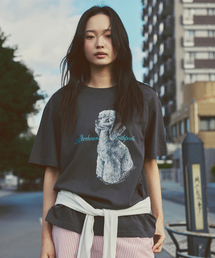 OVERSIZED POODLE GRAPHIC TEE V2 (CHARCOAL)