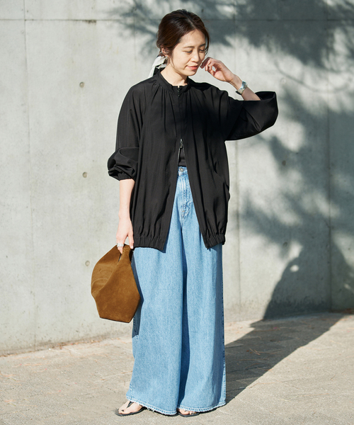 VERMEIL par iena（ヴェルメイユパーイエナ）の「Sheer Volume ブルゾン（その他アウター・レディース・ホワイト/ブラック・FREE）」の3枚目の写真