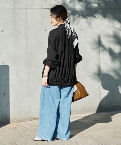 VERMEIL par iena（ヴェルメイユパーイエナ）の「Sheer Volume ブルゾン（その他アウター・レディース・ホワイト/ブラック・FREE）」の5枚目の写真