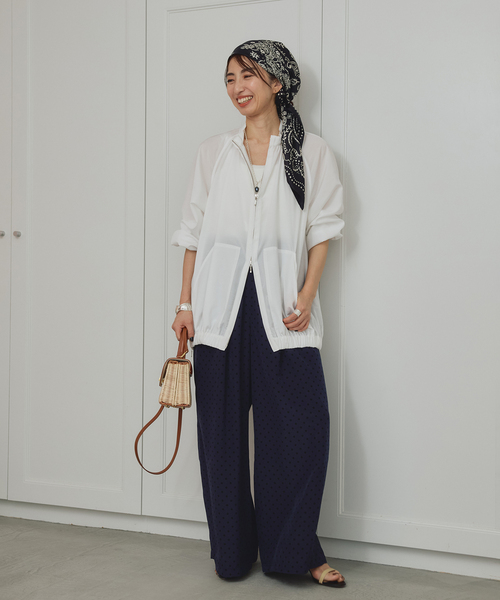 VERMEIL par iena（ヴェルメイユパーイエナ）の「Sheer Volume ブルゾン（その他アウター・レディース・ホワイト/ブラック・FREE）」の15枚目の写真