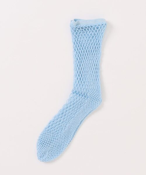 babaco（ババコ）の「babaco Fishnet Socks（ソックス/靴下・レディース・ライトブルー/ベージュ/ライトグレー/ダークブラウン/ライトグリーン・FREE）」の5枚目の写真