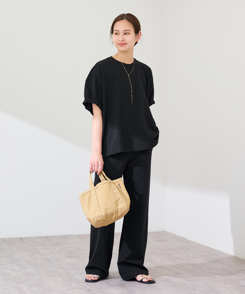 FRAMeWORK（フレームワーク）の「コンパクトインレーパンツ（スウェットパンツ・レディース・ブラック/チャコールグレー・38/36）」の14枚目の写真