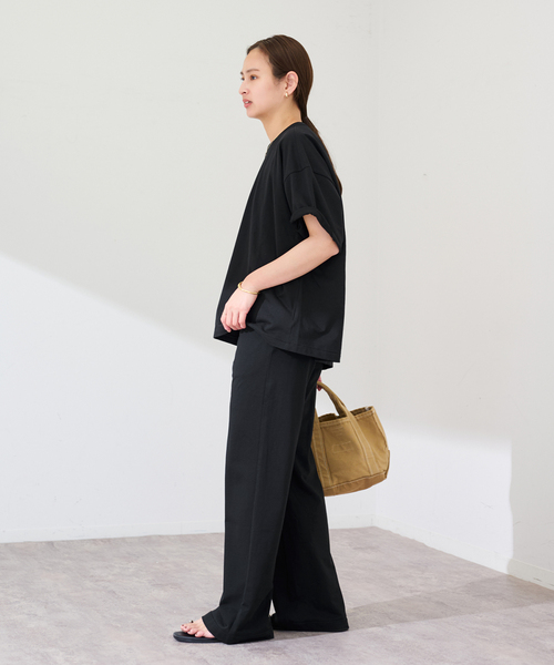 FRAMeWORK（フレームワーク）の「コンパクトインレーパンツ（スウェットパンツ・レディース・ブラック/チャコールグレー・38/36）」の15枚目の写真