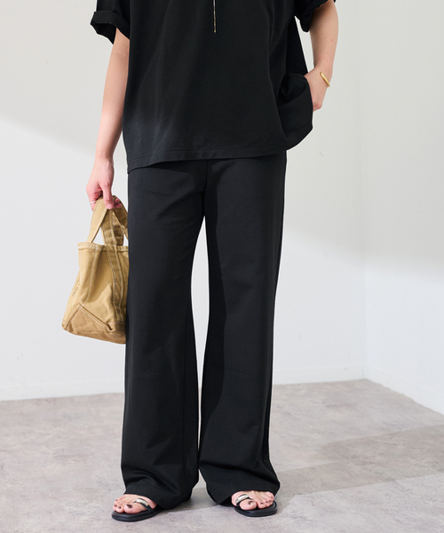 FRAMeWORK（フレームワーク）の「コンパクトインレーパンツ（スウェットパンツ・レディース・ブラック/チャコールグレー・38/36）」の17枚目の写真