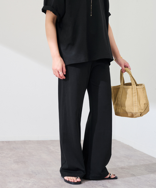 FRAMeWORK（フレームワーク）の「コンパクトインレーパンツ（スウェットパンツ・レディース・ブラック/チャコールグレー・38/36）」の18枚目の写真