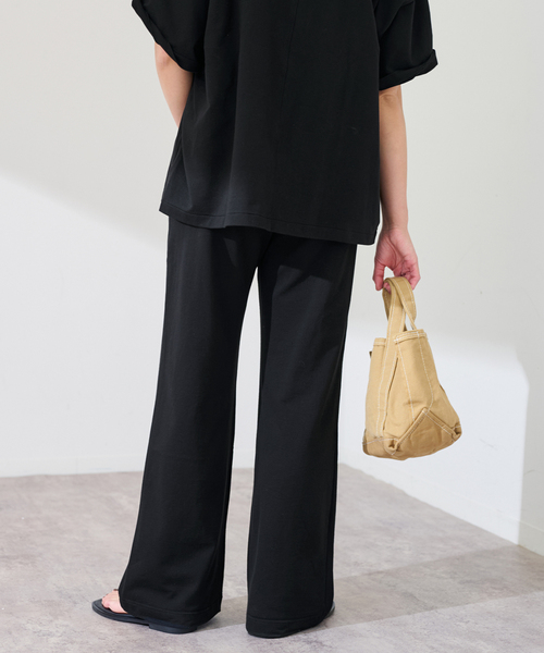 FRAMeWORK（フレームワーク）の「コンパクトインレーパンツ（スウェットパンツ・レディース・ブラック/チャコールグレー・38/36）」の20枚目の写真