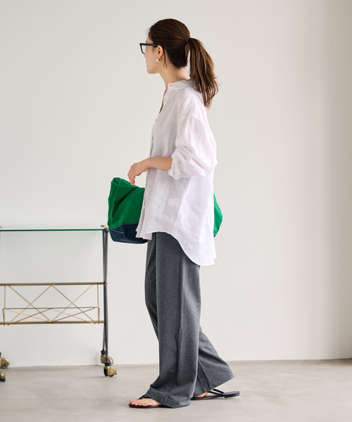 FRAMeWORK（フレームワーク）の「コンパクトインレーパンツ（スウェットパンツ・レディース・ブラック/チャコールグレー・38/36）」の22枚目の写真