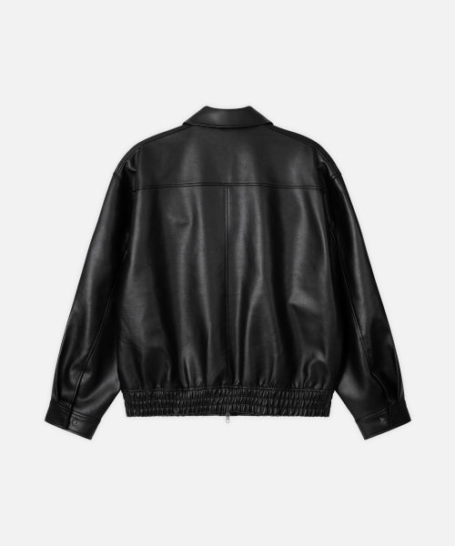 DRAW FIT（ドローフィット）の「A-2 レザー ブルゾン ジャケット [ブラック]（ライダースジャケット・メンズ・その他・M/XL/L）」の6枚目の写真