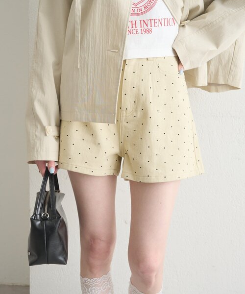 mystic(ミスティック)の「ドットマイクロショートパンツ(その他パンツ・レディース・ブラック/ベージュ・1/2)」の2枚目の写真