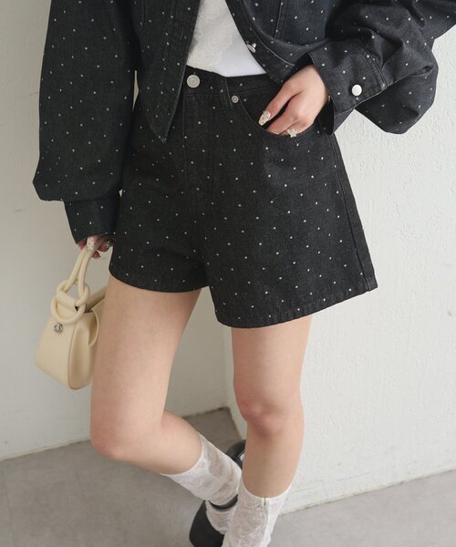 mystic(ミスティック)の「ドットマイクロショートパンツ(その他パンツ・レディース・ブラック/ベージュ・1/2)」の1枚目の写真