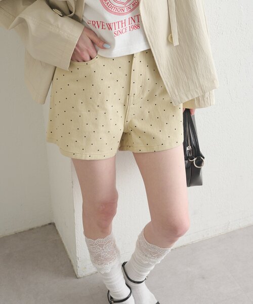 mystic(ミスティック)の「ドットマイクロショートパンツ(その他パンツ・レディース・ブラック/ベージュ・1/2)」の14枚目の写真