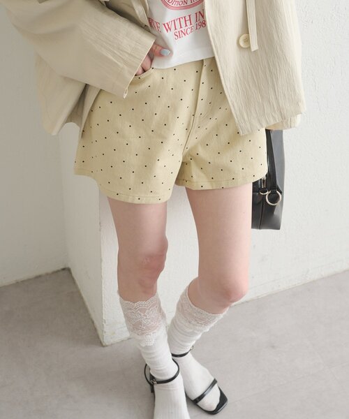 mystic(ミスティック)の「ドットマイクロショートパンツ(その他パンツ・レディース・ブラック/ベージュ・1/2)」の10枚目の写真