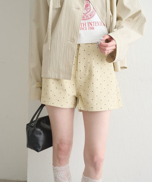 mystic(ミスティック)の「ドットマイクロショートパンツ(その他パンツ・レディース・ブラック/ベージュ・1/2)」の9枚目の写真