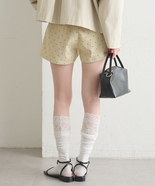 mystic(ミスティック)の「ドットマイクロショートパンツ(その他パンツ・レディース・ブラック/ベージュ・1/2)」の6枚目の写真