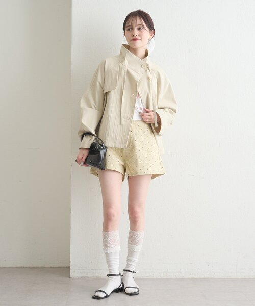 mystic(ミスティック)の「ドットマイクロショートパンツ(その他パンツ・レディース・ブラック/ベージュ・1/2)」の5枚目の写真