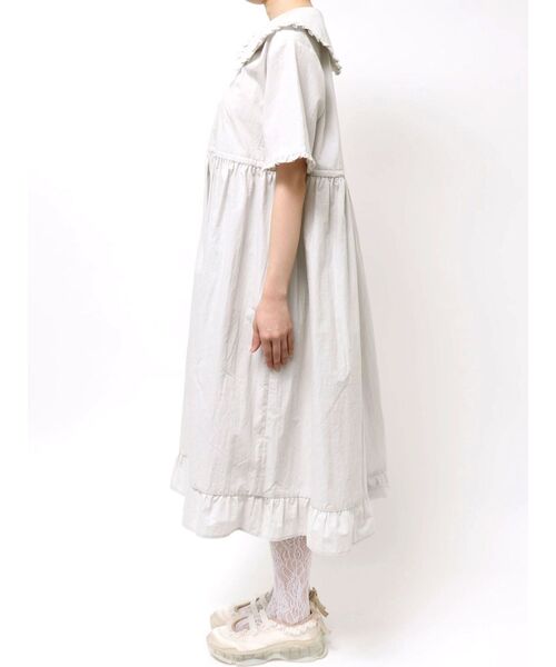 merry jenny(メリージェニー)の「bear刺繍シャツワンピース(ワンピース・レディース・ライトグレー/ネイビー・FREE)」の17枚目の写真