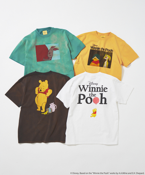 JOURNAL STANDARD(ジャーナルスタンダード)の「クマのプーさん プリントTシャツ(Tシャツ/カットソー・メンズ・マスタード/ホワイト/ブラック系その他/アーミー・MEDIUM/LARGE)」の8枚目の写真