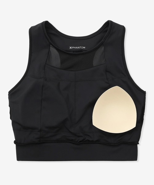 Hurley (ハーレー)の「Hurley/ハーレー タンクトップ スポーツブラ スポブラ カップ付き UVカット 耐塩素 水陸両用 セットアップ対応 WASB261002 UT(タンクトップ・レディース・ブラック/カーキ・M/S)」の5枚目の写真