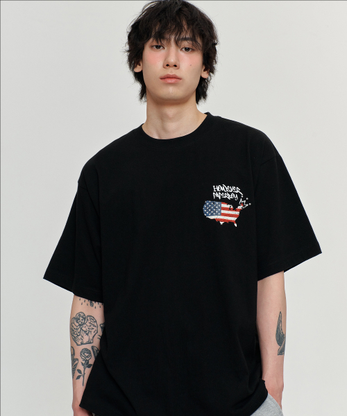 PAPERBOY(ペーパーボーイ)の「USAヴィンテージ半袖Tシャツ-ブラック(Tシャツ/カットソー・レディース・その他・SMALL/MEDIUM/X-LARGE)」の2枚目の写真