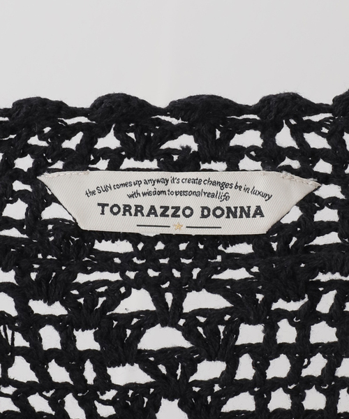 La TOTALITE(ラトータリテ)の「【洗える】TORRAZZO DONNA/トラッゾドンナ クロシェット カーディガン(ニット/セーター・レディース・ホワイト/ブラック・FREE)」の16枚目の写真