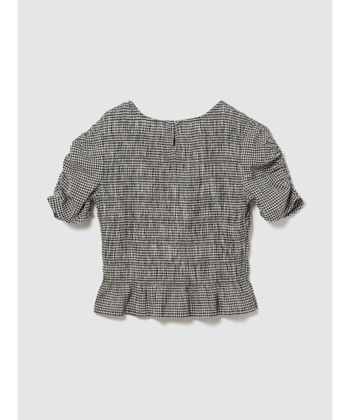 GAP(ギャップ)の「スモッキングギャザー クロップド ペプラムトップス(シャツ/ブラウス・レディース・ブラック/ブラック系その他/ブルー・L/S/XXS/M/XS)」の16枚目の写真