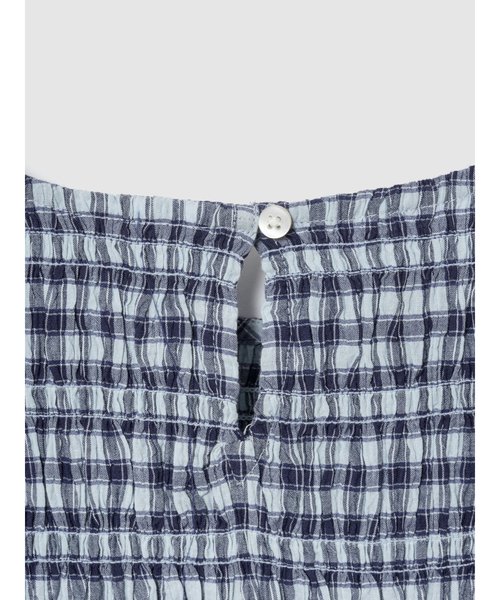 GAP(ギャップ)の「スモッキングギャザー クロップド ペプラムトップス(シャツ/ブラウス・レディース・ブラック/ブラック系その他/ブルー・L/S/XXS/M/XS)」の17枚目の写真