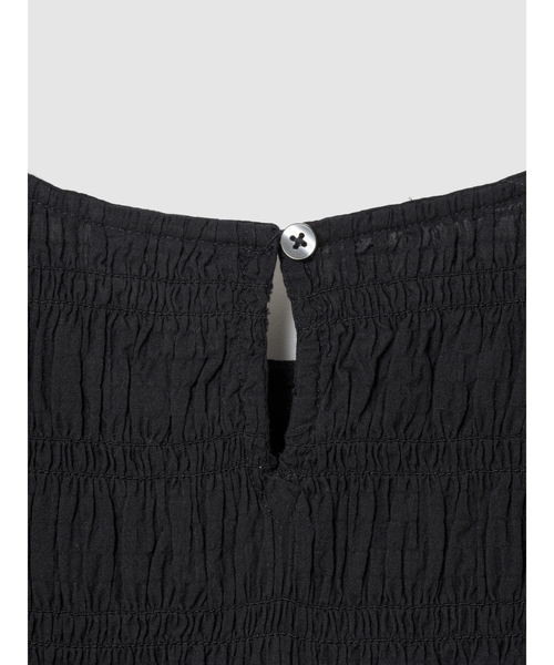 GAP(ギャップ)の「スモッキングギャザー クロップド ペプラムトップス(シャツ/ブラウス・レディース・ブラック/ブラック系その他/ブルー・L/S/XXS/M/XS)」の18枚目の写真