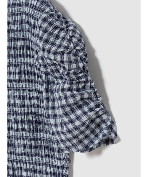 GAP(ギャップ)の「スモッキングギャザー クロップド ペプラムトップス(シャツ/ブラウス・レディース・ブラック/ブラック系その他/ブルー・L/S/XXS/M/XS)」の20枚目の写真