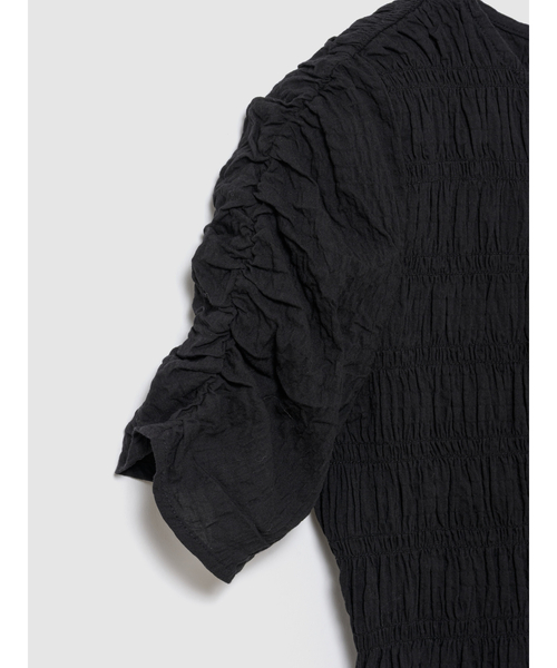 GAP(ギャップ)の「スモッキングギャザー クロップド ペプラムトップス(シャツ/ブラウス・レディース・ブラック/ブラック系その他/ブルー・L/S/XXS/M/XS)」の21枚目の写真