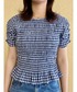 GAP（ギャップ）の「スモッキングギャザー クロップド ペプラムトップス（シャツ/ブラウス・M）」