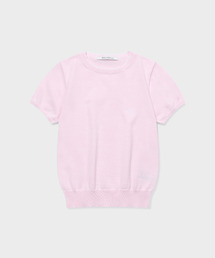 GRUNDEN（グルンデン）の「COOL COTTON KNIT TOP (BABY PINK)（ニット/セーター）」