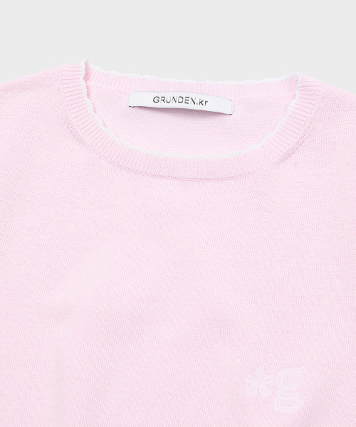 GRUNDEN（グルンデン）の「COOL COTTON KNIT TOP (BABY PINK)（ニット/セーター・レディース・その他・OS）」の3枚目の写真