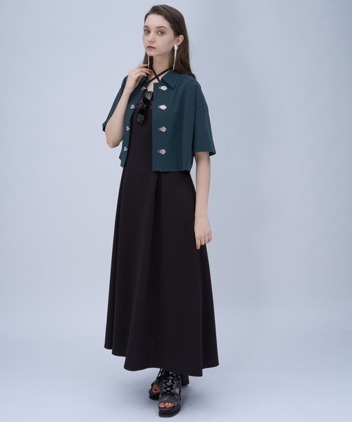 HARE（ハレ）の「メタルパーツチャイナシャツ(HARE)（シャツ/ブラウス・レディース・ブラック/グレー/グリーン/パープル・FREE）」の11枚目の写真