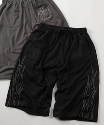 THRASHER（スラッシャー）の「【70】【THRASHER スラッシャー】別注 ミニ裏毛 ファイヤーアップリケ刺繍 スウェット ショートパンツ【セットアップ可能】（その他パンツ）」