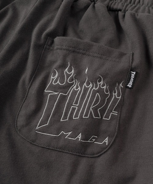 THRASHER(スラッシャー)の「【70】【THRASHER/スラッシャー】別注 ミニ裏毛 ファイヤーアップリケ刺繍 スウェット ショートパンツ【セットアップ可能】(その他パンツ・メンズ・チャコールグレー/アッシュグレー/ブラック・M/L/XL)」の14枚目の写真