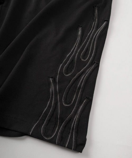 THRASHER(スラッシャー)の「【70】【THRASHER/スラッシャー】別注 ミニ裏毛 ファイヤーアップリケ刺繍 スウェット ショートパンツ【セットアップ可能】(その他パンツ・メンズ・チャコールグレー/アッシュグレー/ブラック・M/L/XL)」の11枚目の写真