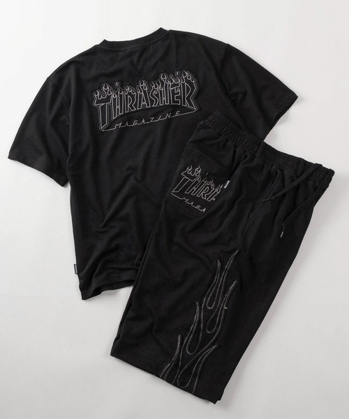 THRASHER(スラッシャー)の「【70】【THRASHER/スラッシャー】別注 ミニ裏毛 ファイヤーアップリケ刺繍 スウェット ショートパンツ【セットアップ可能】(その他パンツ・メンズ・チャコールグレー/アッシュグレー/ブラック・M/L/XL)」の22枚目の写真