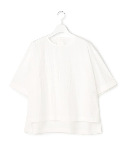 23区 L(ニジュウサンクオオキイサイズ)の「コットンナイロンタイプライター T ブラウス(シャツ/ブラウス・レディース・ホワイト系/ブラウン系/カーキ系・44/46)」の9枚目の写真