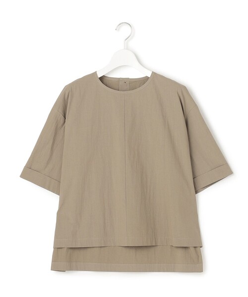 23区 L(ニジュウサンクオオキイサイズ)の「コットンナイロンタイプライター T ブラウス(シャツ/ブラウス・レディース・ホワイト系/ブラウン系/カーキ系・44/46)」の11枚目の写真