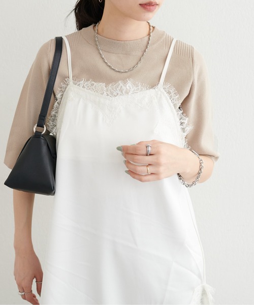 LARUTA(ラルータ)の「【LARUTA】強撚プチハイニット(ニット/セーター・レディース・ベージュ/ネイビー/オレンジ/オフホワイト・FREE)」の11枚目の写真