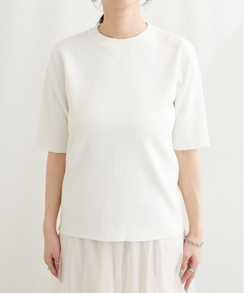 LARUTA(ラルータ)の「【LARUTA】強撚プチハイニット(ニット/セーター・レディース・ベージュ/ネイビー/オレンジ/オフホワイト・FREE)」の19枚目の写真