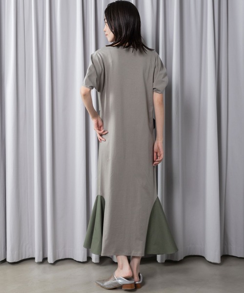 MARECHAL TERRE(マルシャルテル)の「ドレープ&タックワンピース(ワンピース・レディース・ライトカーキ/ブラック/ネイビー/ベージュ・MEDIUM)」の16枚目の写真