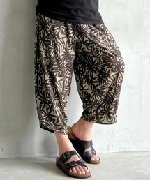 無地総柄 接触冷感サルエルパンツ