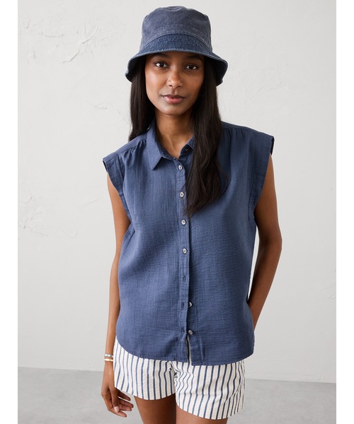 BANANA REPUBLIC FACTORY STORE(バナナリパブリック ファクトリーストア)の「BANANA REPUBLIC FACTORY STORE ソフト ガーゼ シャツ(シャツ/ブラウス・レディース・ブルー系その他/ベージュ/ブラウン・L/M/S/XS)」の3枚目の写真