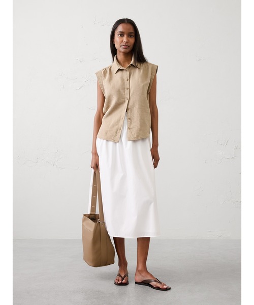 BANANA REPUBLIC FACTORY STORE(バナナリパブリック ファクトリーストア)の「BANANA REPUBLIC FACTORY STORE ソフト ガーゼ シャツ(シャツ/ブラウス・レディース・ブルー系その他/ベージュ/ブラウン・L/M/S/XS)」の7枚目の写真