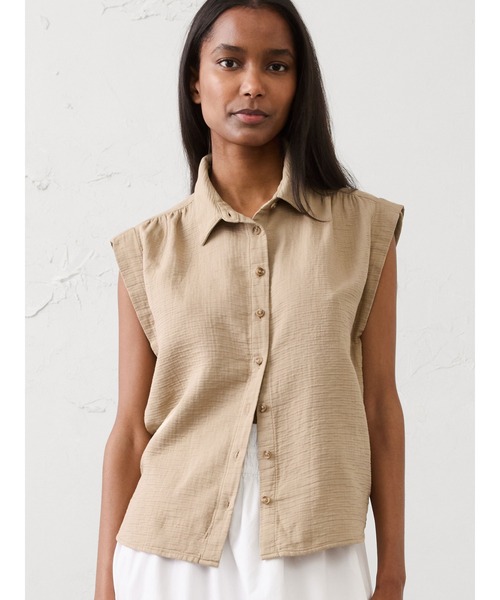 BANANA REPUBLIC FACTORY STORE(バナナリパブリック ファクトリーストア)の「BANANA REPUBLIC FACTORY STORE ソフト ガーゼ シャツ(シャツ/ブラウス・レディース・ブルー系その他/ベージュ/ブラウン・L/M/S/XS)」の11枚目の写真