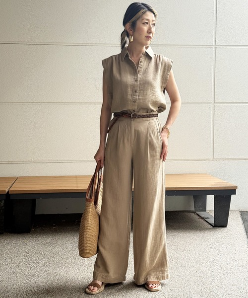 BANANA REPUBLIC FACTORY STORE(バナナリパブリック ファクトリーストア)の「BANANA REPUBLIC FACTORY STORE ソフト ガーゼ シャツ(シャツ/ブラウス・レディース・ブルー系その他/ベージュ/ブラウン・L/M/S/XS)」の12枚目の写真