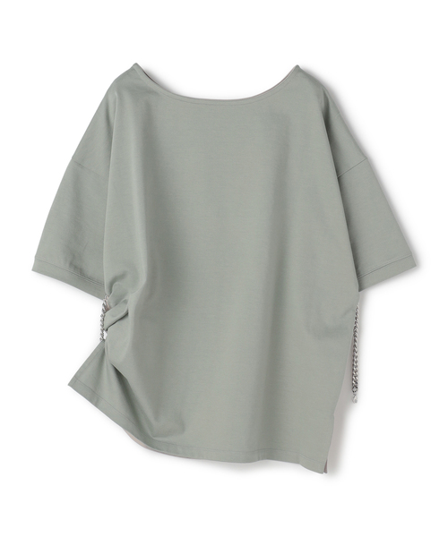 ATSURO TAYAMA(アツロウタヤマ)の「チェーン付きドロップショルダーカットソー(Tシャツ/カットソー・レディース・ベージュ/ブラック・M)」の8枚目の写真